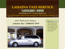 Tablet Screenshot of lahainataxiservice.com